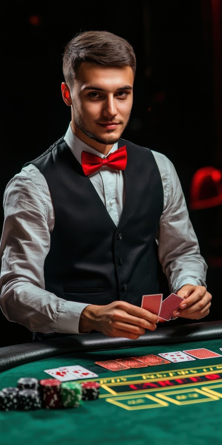 Live-dealer blackjack table interface showing kingbet77 multi-camera studio on mobile